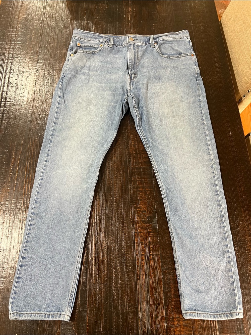 Levi’s 512 Jeans Mens 36x30 Measures 35x28 Slim Taper Light Wash Denim